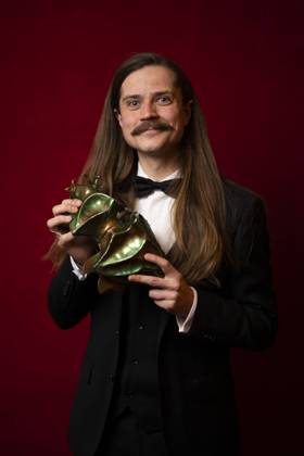 STOCKHOLM 20230123 Eirik Havnes won the award for best original music for the film Historjá stygn for Sápmi during the Guldbaggegalan at Cirkus in Stockholm STOCKHOLM SWEDEN x10050x,  Copyright: xPontusxLundahlx xTTx GULDBAGGEN 2023 TTABB0000000000154536