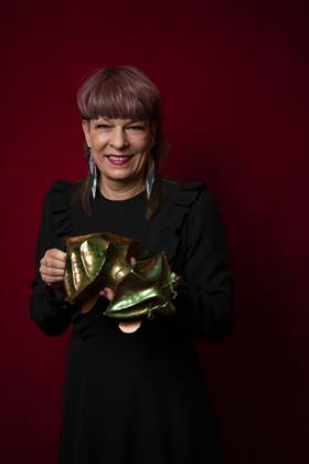 STOCKHOLM 20230123 Stefanie Gredig received the Golden Beetle for best mask design for Triangle of Sadness during the Golden Beetle Gala at Cirkus in Stockholm STOCKHOLM SWEDEN x10050x,  Copyright: xPontusxLundahlx xTTx GULDBAGGEN 2023 TTABB0000000000154546