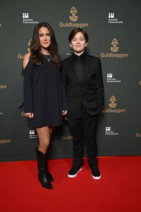 STOCKHOLM 20230123 Polly Stjärne and Nils Kendle arrive on the red carpet at the Guldbaggegala at Circus in Stockholm STOCKHOLMK SWEDEN x10040x,  Copyright: xAndersxWiklund TTx GULDBAGGEN 2023 TTABB0000000000154547
