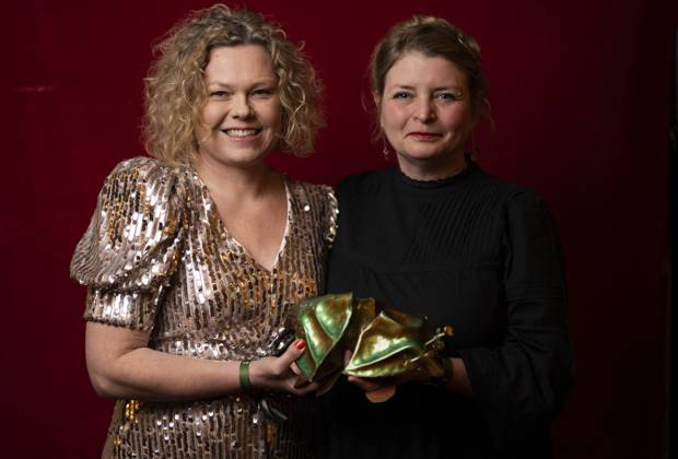STOCKHOLM 20230123 Award for Best Editing went to Åsa Mossberg and Line Schou Hillerbrand for the film Dötterr und Guldbaggegalan at Circus in Stockholm STOCKHOLM SWEDEN x10050x,  Copyright: xPontusxLundahlx xTTx GULDBAGGEN 2023 TTABB0000000000154549