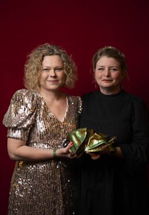 STOCKHOLM 20230123 Award for Best Editing went to Åsa Mossberg and Line Schou Hillerbrand for the film Dötterr und Guldbaggegalan at Circus in Stockholm STOCKHOLM SWEDEN x10050x,  Copyright: xPontusxLundahlx xTTx GULDBAGGEN 2023 TTABB0000000000154550