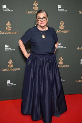 STOCKHOLM 20230123 Anna Carlson, chairman of the golden beetle jury, arrives on the red carpet at the Golden Beetle Gala at Circus in Stockholm STOCKHOLMK SWEDEN x10040x,  Copyright: xAndersxWiklund TTx GULDBAGGEN 2023 TTABB0000000000154553