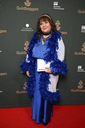 STOCKHOLM 20230123 Carina Perenkranz arrives on the red carpet at the Guldbaggegala at Circus in Stockholm STOCKHOLMK SWEDEN x10040x,  Copyright: xAndersxWiklund TTx GULDBAGGEN 2023 TTABB0000000000154560