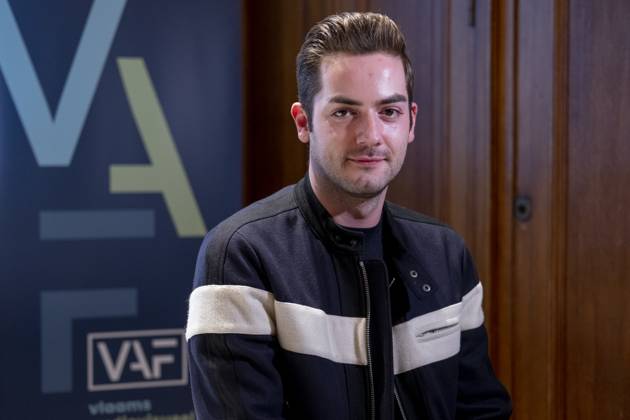producer Michiel Dhont pictured during a press moment at the VAF Vlaams Audiovisueel Fonds headquarters in Brussels, Tuesday 24 January 2023. Close , the second full-length film by Belgian director Dhont, has been nominated for an Oscar in the category of best foreign film. HATIMxKAGHAT 58710490
