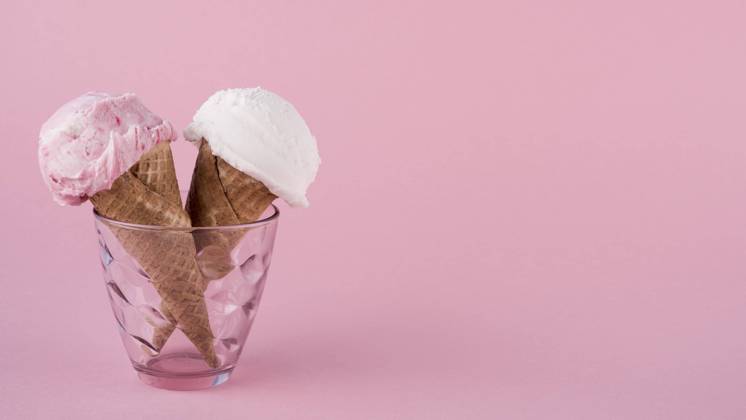 RECORD DATE NOT STATED front view refreshing ice cream cones with copy space. Beautiful photo , 39576432.jpg, cream, cup, closeup, dessert, refreshment, snack, summer, gourmet, cone, fruit, gelato, brown, cacao fruit, candy, chocolate, chocolate chip cookie, chocolate ice cream, chocolate sauce, colors, copy space, cut out, dessert topping, front view, frozen sweet food, glass, ice cream, ice cream sundae, mint leaf - culinary, photography, savory food, waffle, ice, view, yellow, bowl, cold temperature, kitchen, background, dairy, wafer, white color, frozen, isolated, upright, standing, cornet, sugar, vanilla, variation, bucket