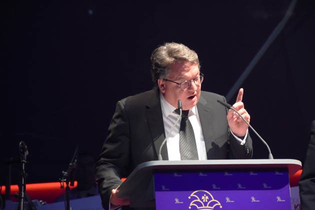 Helmut Schleich Kabarettist Laudator Muenchen 28.01.2023 Deutsches Theater Narrhalla Soiree Verleihung des Karl Valentinsorden Muenchen