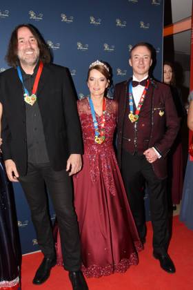 Roland Hefter Musiker Kabarettist Stadttrat Narrhalla Prinzenpaar Ulrike I. Steve I, Muenchen 28.01.2023 Deutsches Theater Narrhalla Soiree Verleihung des Karl Valentinsorden Muenchen