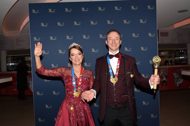 Narrhalla Prinzenpaar Ulrike I. Steve I, Muenchen 28.01.2023 Deutsches Theater Narrhalla Soiree Verleihung des Karl Valentinsorden Muenchen