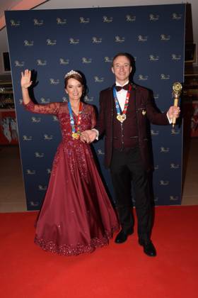 Narrhalla Prinzenpaar Ulrike I. Steve I, Muenchen 28.01.2023 Deutsches Theater Narrhalla Soiree Verleihung des Karl Valentinsorden Muenchen