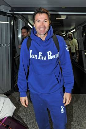 RTL - Dschungelcamp 2023. Lucas Cordalis anläßlich der Ankunft der Kandidaten der RTL - Sendung Ich bin ein Star - holt mich hier raus vom Dschungel-Camp 2023 in Australien am 01.02.2023 auf dem Flughafen Frankfurt Main. 20230201MWI56652