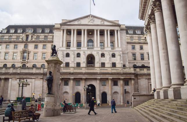 February 2, 2023, London, United Kingdom: A general view of the Bank of England as it raises UK interest rates to 4% London United Kingdom - ZUMAs197 20230202_zab_s197_045 Copyright: xVukxValcicx