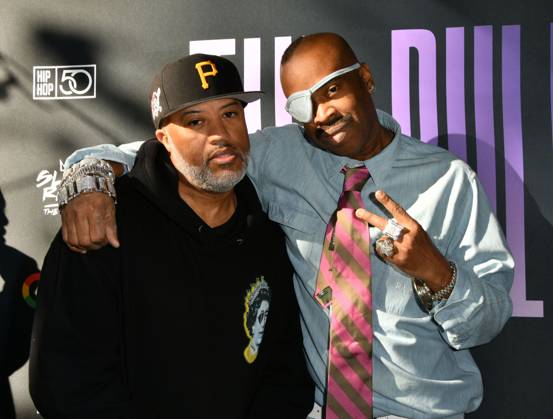 LOS ANGELES, CA -FEBRUARY 03: DJ Kaos, Slick Rick attend A Toast To The Ruler - Grammy Lifetime Achievement Award Powered by Google Pixel on February 03, 2023 at Culina Modern Italian in Los Angeles, California. Copyright: xKoixSojer Snap NxUxPhotos MediaPunchx