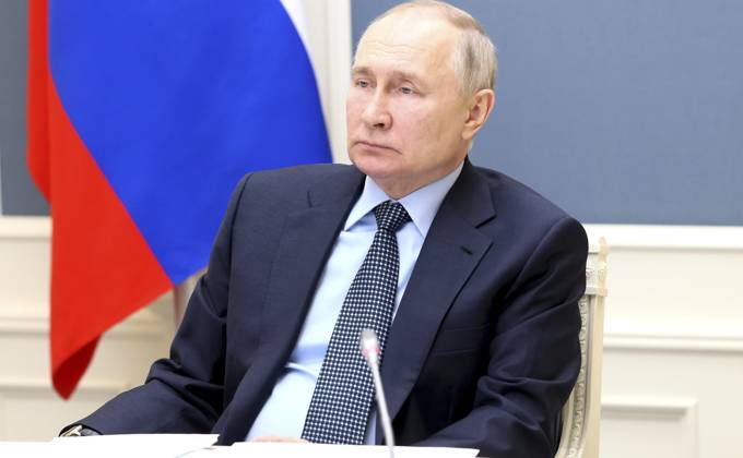 February 9, 2023, Moscow, Moscow Oblast, Russia: Russian President Vladimir Putin chairs a meeting of the Supervisory Board of the autonomous non-profit organization Agency for Strategic Initiatives to Promote New Projects at the Kremlin, February 9, 2023 in Moscow, Russia. Moscow Russia - ZUMAp138 20230209_zaa_p138_051 Copyright: xMikhailxMetzel KremlinxPoolx