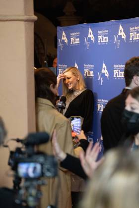 February 10, 2023, Santa Barbara, California, U.S: Movie Star Cate Blanchett on the Red Carpet at the historic Arlington Theater where she is receiving the Outstanding Performer of the Year Award at the Santa Barbara International FIlm Festival (SBIFF) for her performance in ToÂ¡r on February 10, 2023. Santa Barbara U.S. - ZUMAk144 20230210_znp_k144_011 Copyright: xAmyxKatzx