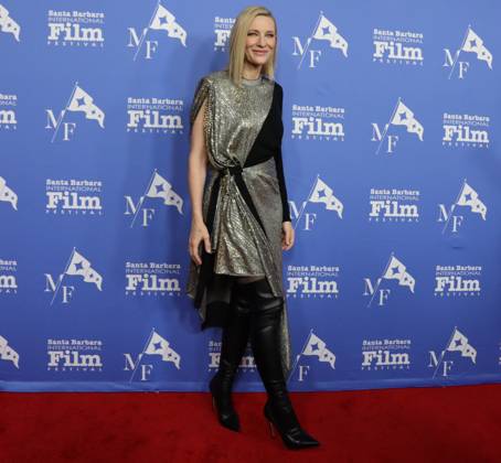 February 10, 2023, Santa Barbara, California, U.S: Movie Star Cate Blanchett on the Red Carpet at the historic Arlington Theater where she is receiving the Outstanding Performer of the Year Award at the Santa Barbara International FIlm Festival (SBIFF) for her performance in ToÂ¡r on February 10, 2023. Santa Barbara U.S. - ZUMAk144 20230210_znp_k144_043 Copyright: xAmyxKatzx