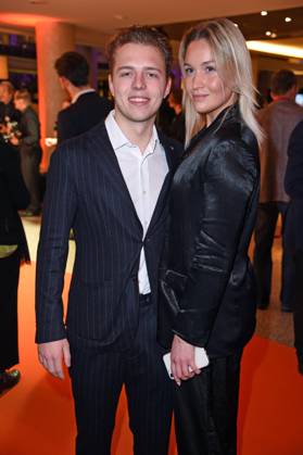 Joel Beckenbauer mit Freundin Jessica Martl beim ASKANIA AWARD 2023 im Berlin Capital Club in Berlin am 14.02.2023