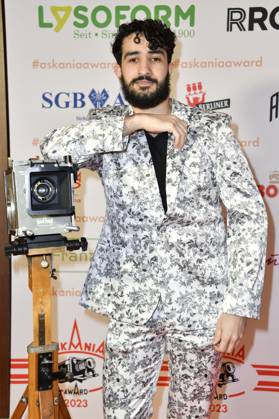 Mohamed Chahrour bei der Verleihung des Askania Award 2023 im Capital Club im Hilton Hotel. Berlin, 14.02.2023
