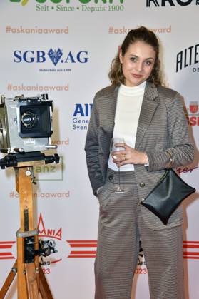 Nicola-Rabea Langrzik bei der Verleihung des Askania Award 2023 im Capital Club im Hilton Hotel. Berlin, 14.02.2023