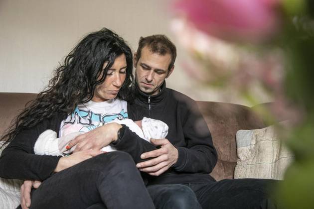 Rosa Maria Protzek und Michael Podschadly beklagen sich nach der Geburt ihres Sohnes darüber, was am Marienhospital in Bottrop passiert ist Copyright: ThomasxGödde