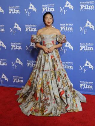 February 15, 2023, Santa Barbara, California, U.S: Stephanie Hsu, star of the highly acclaimed film Ã¢â‚¬oeEverything Everywhere All at OnceÃ¢â‚¬Â, brings beauty and charm to the Santa Barbara International Film FestivalÃ¢â‚¬â ¢s Red Carpet on February 15, 2023 and the historic Arlington Theater, where she has come to accept the Virtuosos Award, which honors Ã¢â‚¬oeup-and-comingÃ¢â‚¬Â actors for achieving a breakthrough performance. Santa Barbara U.S. - ZUMAk144 20230215_znp_k144_012 Copyright: xAmyxKatzx