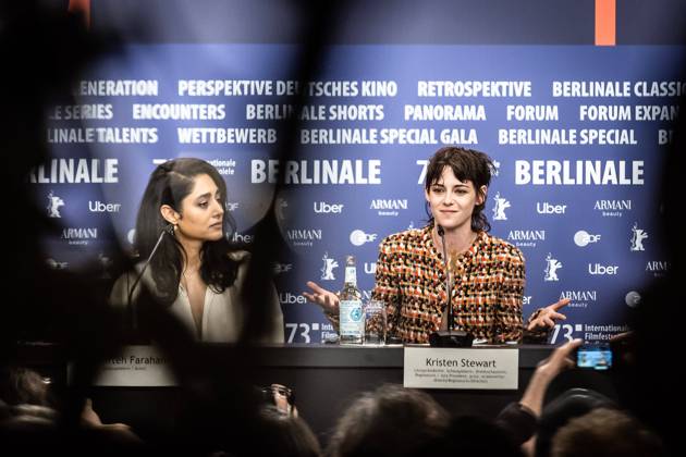 Bilder des Jahres 2023, Entertainment 02 Februar Entertainment Themen der Woche KW07 Entertainment Bilder des Tages Berlin 73. Berlinale, Berlin, Pressekonferenz, Internationale Jury, 16.02.2023, 73. Berlinale, Berlin, Pressekonferenz, Internationale Jury, 16.02.2023, Golshifteh Farahani, Kristen Stewart, Copyright: xEibner-Pressefotox EP_JBH