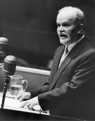 ARCHIVE 1955 Vyacheslav Molotov, Russian politician Molotov is seen here in the pulpit at the United Nations Code 37770 Report image SCANPIX NEW YORK United States of America x37770x  Copyright: xREPORTAGEBILDx MOLOTOV