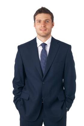 Portrait of a young businessman standing with his hands in the pockets. Copyright: xRomanxShyshakx xDesignxPicsx , 31947016 Copyright: PavelxKonovalovx xDesignxPics 31947016