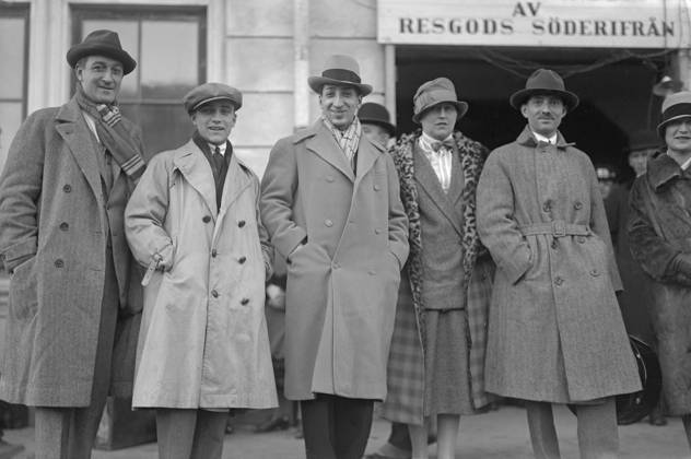 STOCKHOLM 1926 The French tennis team that will take part in the Davis Cup at the Royal Tennis Hall has arrived in Stockholm Three from the left RenÃ Lacoste, Jacques Brugnon is two from the right France defeated Sweden by 5 0 Stockholm Sweden x1060x  Copyright: xBertilxNorberg TTx DAVIS CUP 1926