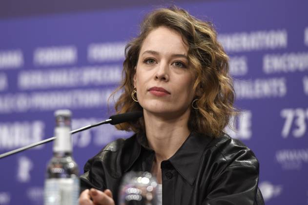 Paula Beer bei der Pressekonferenz zum Kinofilm Roter Himmel auf der Berlinale 2023 73. Internationale Filmfestspiele Berlin im Hotel Grand Hyatt. Berlin, 22.02.2023
