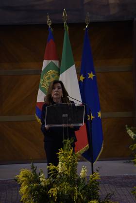 35th year of the Marisa Bellisario Award Rome Italy. 24 February 2023. Maria Elisabetta Alberti Casellati, Minister for Institutional Reforms, speaks at the ceremony for the 35th year of the establishment of the Maria Bellissario Prize. The award is given annually to women who have distinguished themselves in the profession, in management, in science, in the economy and in Italian and international social life. Rome Italy Copyright: xVincenzoxNuzzolesex vnuzzolese_roma_24_02_2023_22