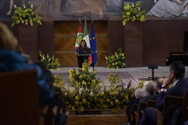 35th year of the Marisa Bellisario Award Rome Italy. 24 February 2023. Maria Elisabetta Alberti Casellati, Minister for Institutional Reforms, speaks at the ceremony for the 35th year of the establishment of the Maria Bellissario Prize. The award is given annually to women who have distinguished themselves in the profession, in management, in science, in the economy and in Italian and international social life. Rome Italy Copyright: xVincenzoxNuzzolesex vnuzzolese_roma_24_02_2023_23