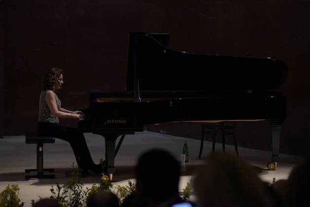 35th year of the Marisa Bellisario Award Rome Italy. 24 February 2023. Cristina Pegoraro, performs at the piano during the ceremony for the 35th year of the establishment of the Maria Bellissario Prize. The award is given annually to women who have distinguished themselves in the profession, in management, in science, in the economy and in Italian and international social life. Rome Italy Copyright: xVincenzoxNuzzolesex vnuzzolese_roma_24_02_2023_26