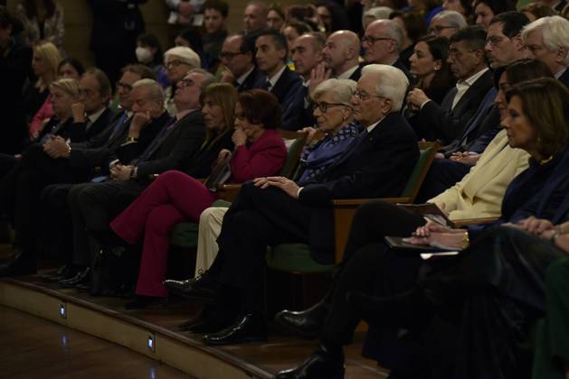 35th year of the Marisa Bellisario Award Rome Italy. 24 February 2023. The President of the Italian Republic Sergio Mattarella attends the ceremony for the 35th year of the establishment of the Maria Bellissario Prize. The award is given annually to women who have distinguished themselves in the profession, in management, in science, in the economy and in Italian and international social life. Rome Italy Copyright: xVincenzoxNuzzolesex vnuzzolese_roma_24_02_2023_06