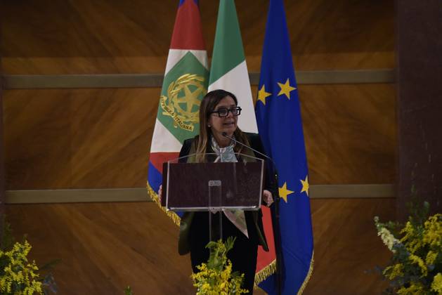 35th year of the Marisa Bellisario Award Rome Italy. 24 February 2023. Antonella Polimeni, rector of the La Sapienza University of Rome, speaks at the ceremony for the 35th year of the establishment of the Maria Bellissario Prize. The award is given annually to women who have distinguished themselves in the profession, in management, in science, in the economy and in Italian and international social life. Rome Italy Copyright: xVincenzoxNuzzolesex vnuzzolese_roma_24_02_2023_08
