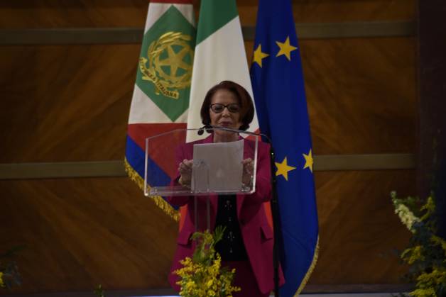35th year of the Marisa Bellisario Award Rome Italy. 24 February 2023. Lella Golfo, president of the Maria Bellisario Foundation, speaks at the ceremony for the 35th year of the establishment of the Maria Bellissario Prize. The award is given annually to women who have distinguished themselves in the profession, in management, in science, in the economy and in Italian and international social life. Rome Italy Copyright: xVincenzoxNuzzolesex vnuzzolese_roma_24_02_2023_10