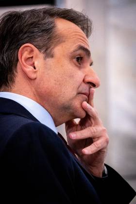 GREECE - ATHENS - PRESENTATION OF THE ARCHITECTURAL PLAN FOR THE EXPANSION AND UPGRADE OF THE NATIONAL ARCHAEOLOGICAL MUSEUM WITH THE PRIME MINISTER KYRIAKOS MITSOTAKIS Greece, Athens on 2023-02-15. Greek Prime Minister Kyriakos Mitsotakis attends and speaks at the presentation of the architectural plan for the expansion and upgrading of the National Archaeological Museum. Photograph by Martin Bertrand. Grece, Athenes le 2023-02-15. Le Premier Ministre Grec Kyriakos Mitsotakis assiste et prend la parole lors de la presentation du plan architectural d agrandissement et de mise a niveau du Musee Archeologique National. Photographie de Martin Bertrand. Athens Greece