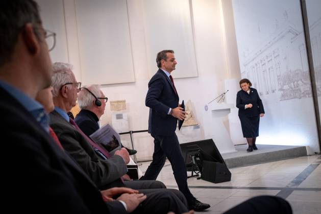 GREECE - ATHENS - PRESENTATION OF THE ARCHITECTURAL PLAN FOR THE EXPANSION AND UPGRADE OF THE NATIONAL ARCHAEOLOGICAL MUSEUM WITH THE PRIME MINISTER KYRIAKOS MITSOTAKIS Greece, Athens on 2023-02-15. Greek Prime Minister Kyriakos Mitsotakis attends and speaks at the presentation of the architectural plan for the expansion and upgrading of the National Archaeological Museum. Photograph by Martin Bertrand. Grece, Athenes le 2023-02-15. Le Premier Ministre Grec Kyriakos Mitsotakis assiste et prend la parole lors de la presentation du plan architectural d agrandissement et de mise a niveau du Musee Archeologique National. Photographie de Martin Bertrand. Athens Greece
