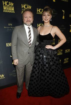 24 February 2023 -Beverly Hills, California - Rian Johnson, Madelyn Cline. Hollywood Critics Association s 2023 HCA Film Awards held at Beverly Wilshire, A Four Seasons Hotel in Beverly Hills. Beverly Hills USA - ZUMAa123 20230224_zaa_a123_327 Copyright: xFSx