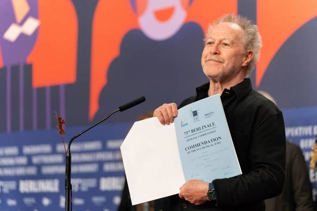25.02.2023,Berlin,Deutschland,73.Internationalen Filmfestspiele Berlin. Die Gewinner der unabhängigen Jurys. Nicolas Philibert erhält für sein Film Sur L Adamant den Preis der Ökumenischen Jury