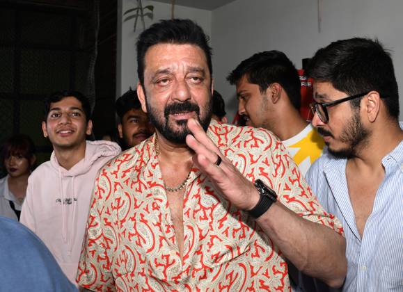 March 4, 2023, Mumbai, Maharashtra, India: Bollywood actor Sanjay Dutt is seen leaving after the launch of sneakers and streetwear brand store in Mumbai. Mumbai India - ZUMAs197 20230304_zaa_s197_159 Copyright: xAshishxVaishnavx