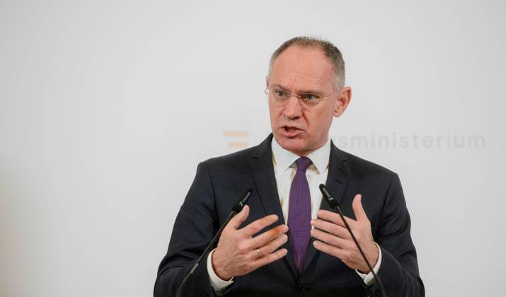 20230306 Praesentation der Kriminalstatistik 2022 WIEN, OESTERREICH - 6. MAERZ: Innenminister Gerhard Karner (OEVP) bei der Praesentation der Kriminalstatistik 2022 im Innenministerium am 6. Maerz, 2023 in Wien, Oesterreich. 230306_SEPA_32_024 Copyright: xMartinxJuenx SEPAxMedia