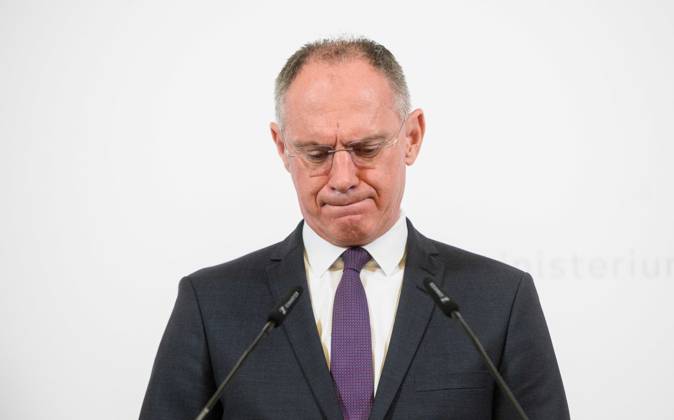 20230306 Praesentation der Kriminalstatistik 2022 WIEN, OESTERREICH - 6. MAERZ: Innenminister Gerhard Karner (OEVP) bei der Praesentation der Kriminalstatistik 2022 im Innenministerium am 6. Maerz, 2023 in Wien, Oesterreich. 230306_SEPA_32_035 Copyright: xMartinxJuenx SEPAxMedia