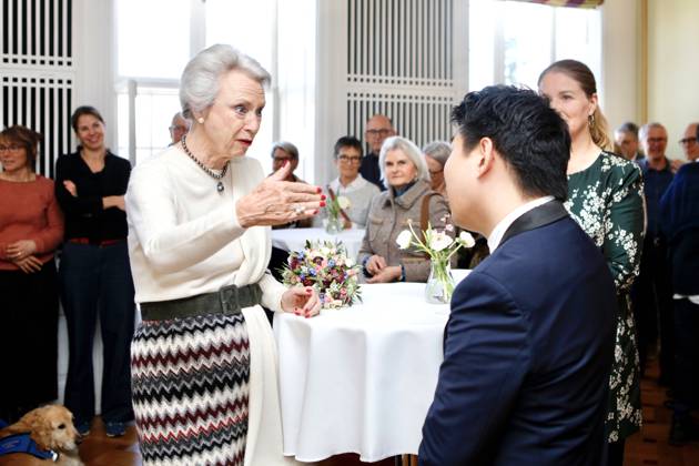 08-03-223 Denmark Princess Benedikte attend the Elsass prize to the 36-year-old comedian Jacob Nossel, who has been diagnosed with cerebral palsy. The award, which consists of DKK 150,000, is the biggest disability award in Denmark. Â  Copyright: xPPEx