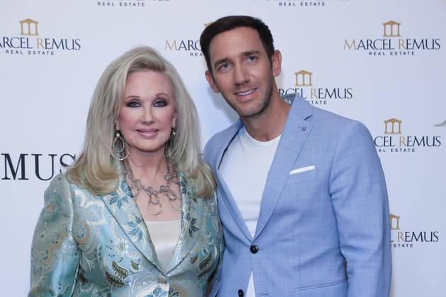 March 8, 2023, Beverly Hills, California, USA: BEVERLY HILLS, CA - MAR 8, 2023: Morgan Fairchild, Marcel Remus at the Remus Pre Award Tea Time at The Beverly Hills Hotel. Beverly Hills USA - ZUMAg107 20230308_zep_g107_065 Copyright: xNinaxPrommerx