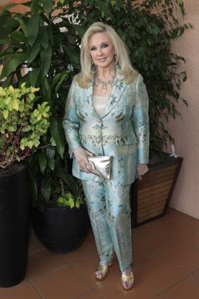March 8, 2023, Beverly Hills, California, USA: BEVERLY HILLS, CA - MAR 8, 2023: Morgan Fairchild at the Remus Pre Award Tea Time at The Beverly Hills Hotel. Beverly Hills USA - ZUMAg107 20230308_zep_g107_001 Copyright: xNinaxPrommerx