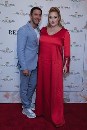 March 8, 2023, Beverly Hills, California, USA: BEVERLY HILLS, CA - MAR 8, 2023: Marcel Remus, Hayley Hasselhoff at the Remus Pre Award Tea Time at The Beverly Hills Hotel. Beverly Hills USA - ZUMAg107 20230308_zep_g107_005 Copyright: xNinaxPrommerx