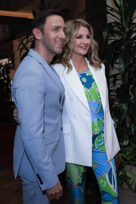 March 8, 2023, Beverly Hills, California, USA: BEVERLY HILLS, CA - MAR 8, 2023: Marcel Remus, Frauke Ludowig at the Remus Pre Award Tea Time at The Beverly Hills Hotel. Beverly Hills USA - ZUMAg107 20230308_zep_g107_009 Copyright: xNinaxPrommerx