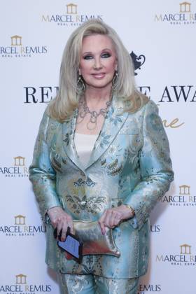 March 8, 2023, Beverly Hills, California, USA: BEVERLY HILLS, CA - MAR 8, 2023: Morgan Fairchild at the Remus Pre Award Tea Time at The Beverly Hills Hotel. Beverly Hills USA - ZUMAg107 20230308_zep_g107_016 Copyright: xNinaxPrommerx