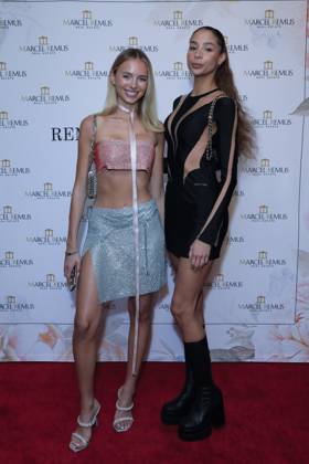 March 8, 2023, Beverly Hills, California, USA: BEVERLY HILLS, CA - MAR 8, 2023: Marie Lou Nu?rk, Isabella Bond at the Remus Pre Award Tea Time at The Beverly Hills Hotel. Beverly Hills USA - ZUMAg107 20230308_zep_g107_029 Copyright: xNinaxPrommerx