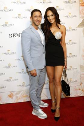 Marcel Remus und Davina Potratz bei der Remus Pre Award Tea Time zugunsten der DKMS im Beverly Hills Hotel. Beverly Hills, 08.03.2023